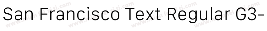 San Francisco Text Regular G3字体转换